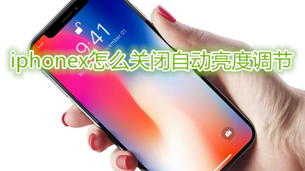 iphonex怎么关闭自动亮度调节