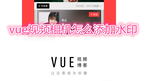 vue视频相机怎么添加水印