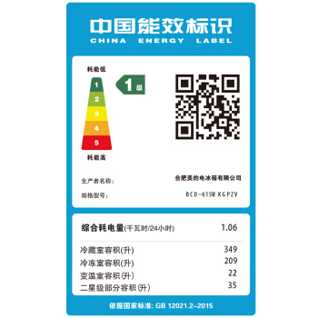 美的615冰箱图片