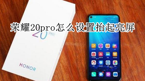 荣耀20pro怎么设置抬起亮屏