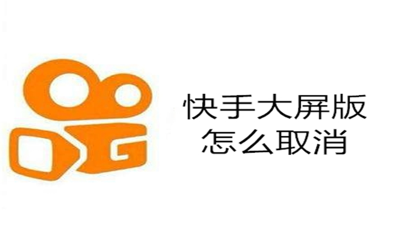 快手大屏版怎么取消