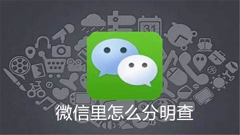 微信里怎么分明查