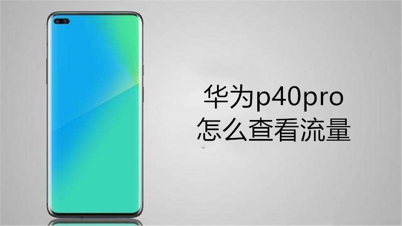 华为p40pro怎么查看流量