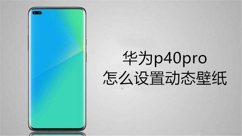华为p40pro怎么设置动态壁纸