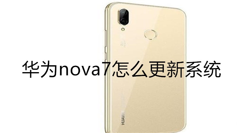 华为nova7怎么更新系统