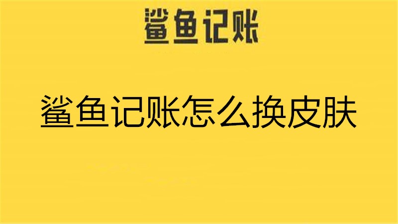 鲨鱼记账怎么换皮肤