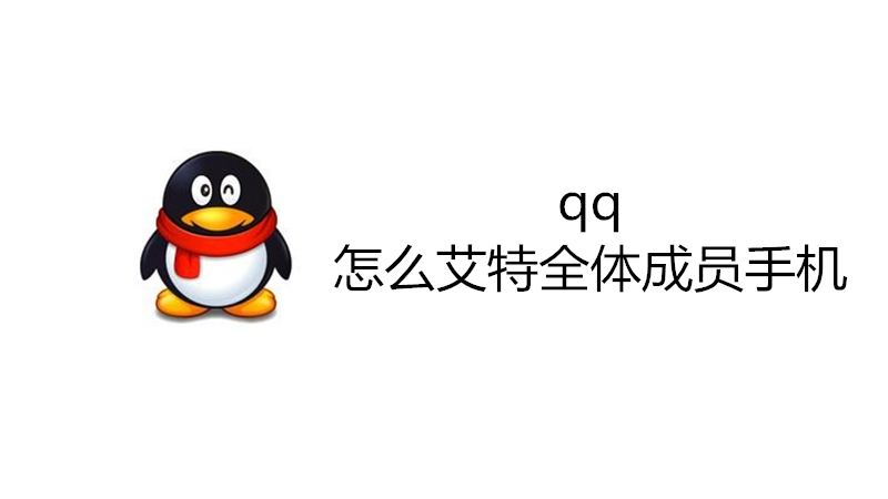 qq怎么艾特全体成员手机