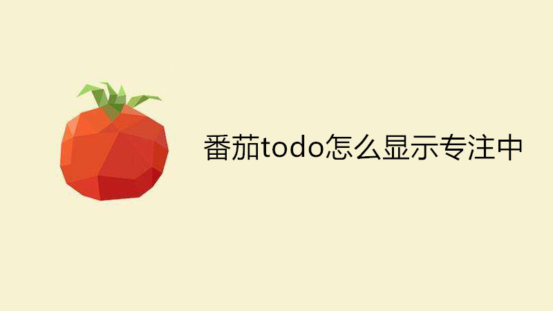 番茄todo怎么显示专注中