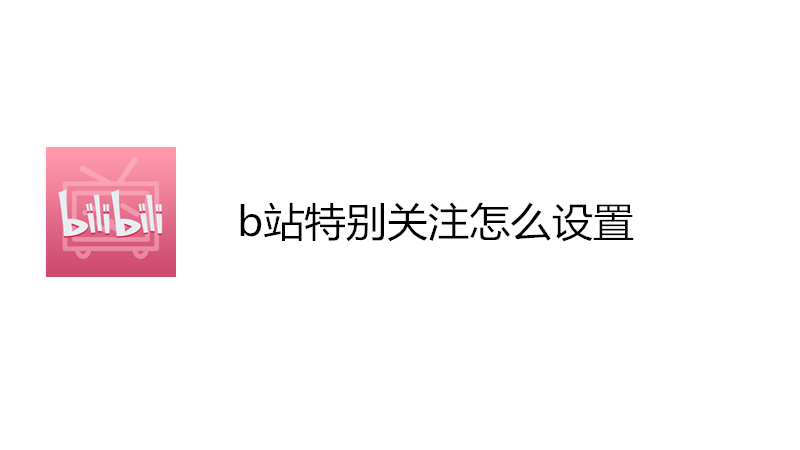 b站特别关注怎么设置