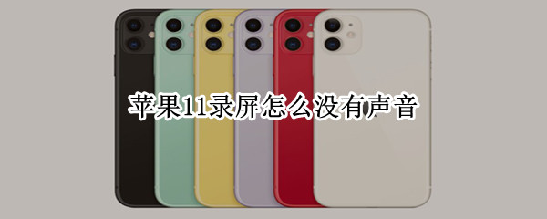 苹果11录屏怎么没有声音