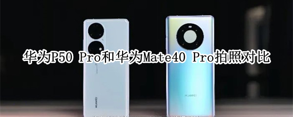 华为P50 Pro和华为Mate40 Pro拍照对比