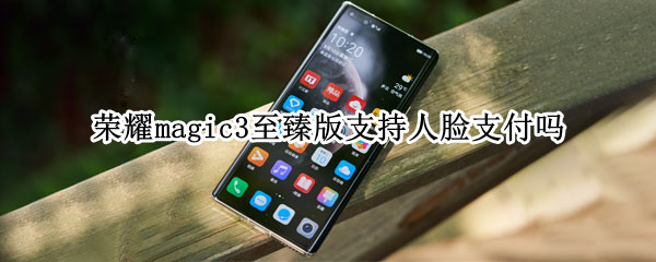 荣耀magic3至臻版支持人脸支付吗