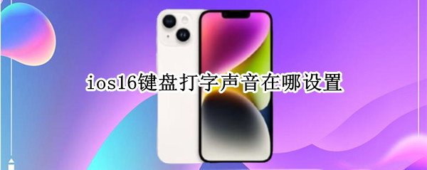 ios16键盘打字声音在哪设置
