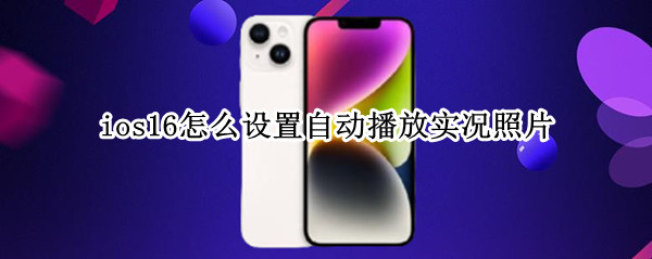 ios16怎么设置自动播放实况照片
