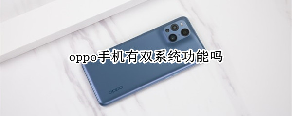 oppo手机有双系统功能吗