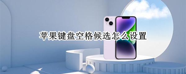 苹果键盘空格候选怎么设置