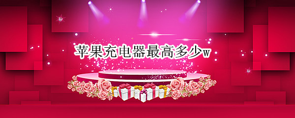 苹果充电器最高多少w