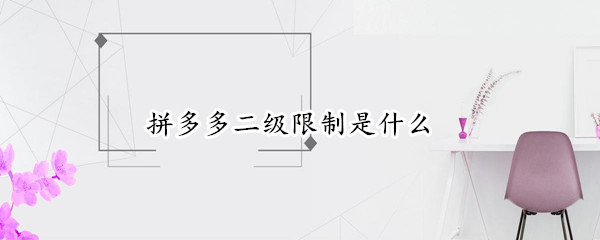 拼多多二级限制是什么