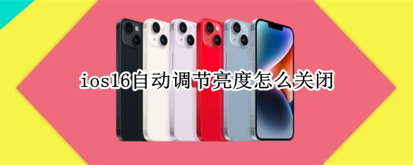 ios16自动调节亮度怎么关闭