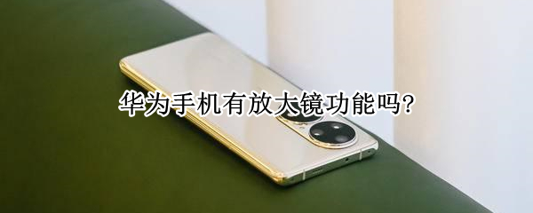 华为手机有放大镜功能吗?