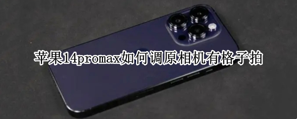 苹果14promax如何调原相机有格子拍