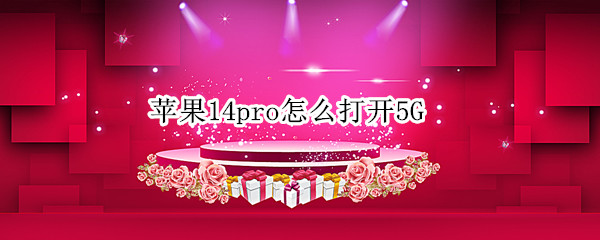 苹果14pro怎么打开5G