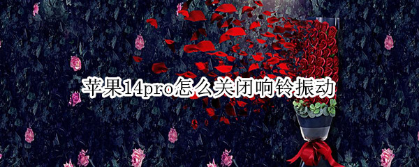 苹果14pro怎么关闭响铃振动