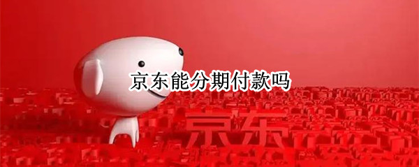 京东能分期付款吗?
