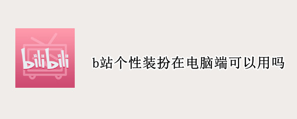 b站个性装扮在电脑端可以用吗