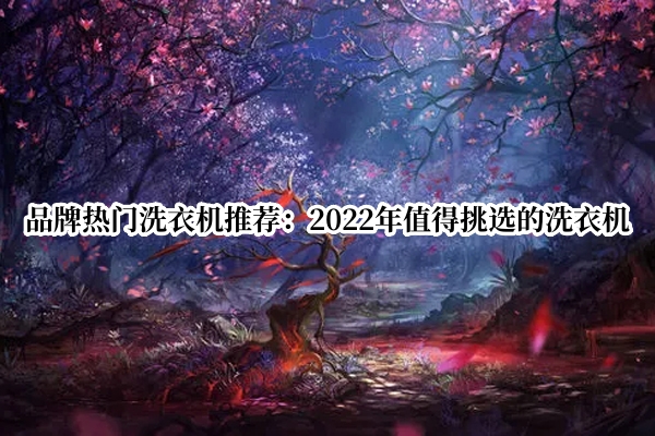 品牌热门洗衣机推荐：2022年值得挑选的洗衣机