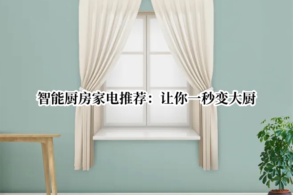 智能厨房家电推荐：让你一秒变大厨
