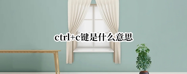 ctrl+c键是什么意思