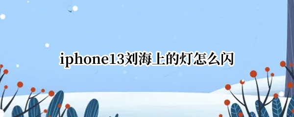 iphone13刘海上的灯怎么闪