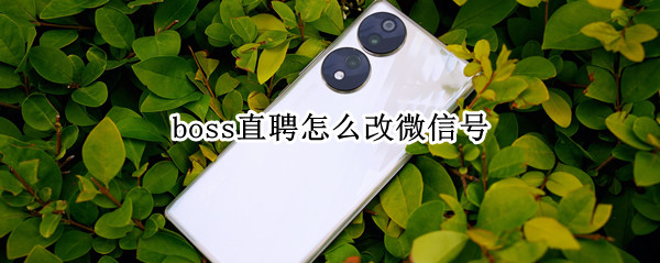 boss直聘怎么改微信号