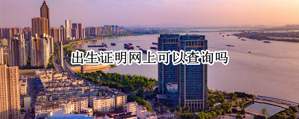 出生证明网上可以查询吗