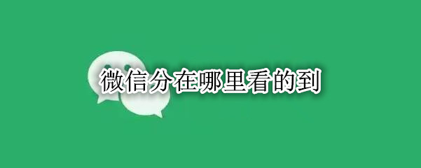 微信分在哪里看的到