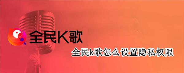 全民k歌怎么设置隐私权限
