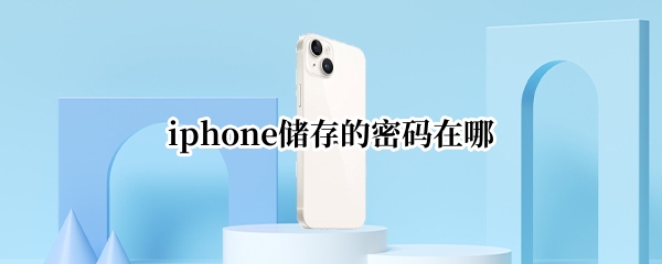 iphone储存的密码在哪