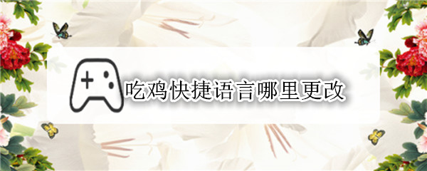 吃鸡快捷语言哪里更改