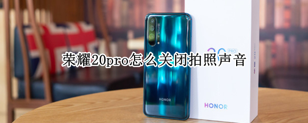 荣耀20pro怎么关闭拍照声音