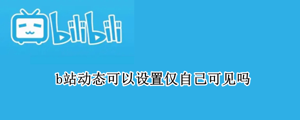 b站动态可以设置仅自己可见吗
