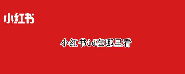 小红书id在哪里看