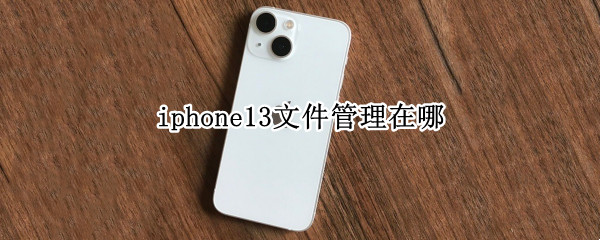 iphone13文件管理在哪
