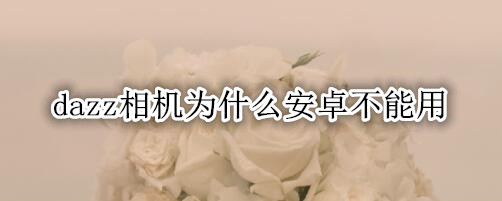 dazz相机为什么安卓不能用